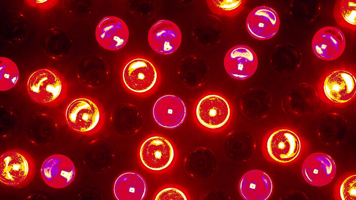 Closeup of infrared light equipment